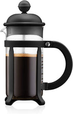 Bodum 12oz Java French Press Coffee Maker, High-Heat Borosilicate Glass, Black - Made in Portugal