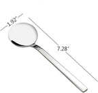 Round Soup Spoon, 12 Pieces Stainless Steel Bouillon Spoons