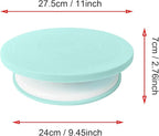 Cake Decorating Turntable 11 Inch Cake Turntable Anti-Slip Rotating Cake Stand for Decorating(1pcs Green)