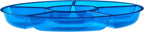Plasticpro 6 Sectional Round Plastic Serving Tray/Platter (4, Blue)
