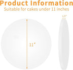 10pcs Large Cake Boards Drum 11 Inch Round,Food Grade Cake Rounds,1/2" Thick Cake Base Sturdy Multiple Layers of Corrugated Cardboard for Heavy or Multi Layer Cakes, Pastry, Display(11inch/10pcs)