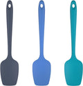 U-Taste Silicone Spoon Spatula Set, 600ºF High Heat Resistant Food Grade Flexible Rubber Scraper, Cooking Mixing Baking Kitchen Utensils Set of 3 (Multicolors)