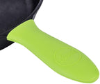 Lodge Silicone Hot Handle Holder - Dishwasher Safe Hot Handle Holder Designed for Lodge Cast Iron Skillets 9 Inches+ w/Keyhole Handle - Reusable Heat Protection Up to 500° - Green