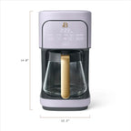 Beautiful 12-Cup Programmable Coffee Maker – Auto Brew, Digital Timer, Glass Carafe (Lavender)
