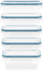 Snapware Total Solutions (3 Cup) Plastic Food Storage Containers Set, Airtight & Leakproof Locking BPA-Free Lids Tupperware, Freezer Dishwasher Microwave Safe (Pack of 10)