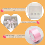 Bento Cake and Cupcake Box 2-in-1 4-inch Cake and 5 Cupcakes Box 5 Sets with One Wide Roll of Ribbon for Family Dinner Birthday Party Picnic Gift (faskdfh)