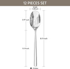 KINGSTONE Dinner Spoon Set, 12-Piece Tablespoons Silverware Spoons, Premium Food Grade Stainless Steel Spoons, Mirror Finish & Dishwasher Safe, Use for Kitchen, Home, Wedding, Party
