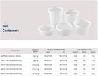 TIYA Food Containers - 32oz Bulk 240 Pack with Lids - Plastic Food Storage to-Go Containers - Reusable Microwavable Dishwasher Safe Cups - Airtight Leak Proof for Soups & Meal Prep