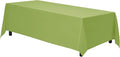 Gee Di Moda Rectangle Tablecloth - 90 x 156 Inch Apple Green Table Cloth for 8 Foot Table with Floor-Length Drop - Heavy Duty Washable Fabric - 8 Ft Buffet Table, Holiday Party, Wedding & Baby Shower
