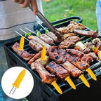 10PCS Corn Holders - Corn on The Cob Skewers,Stainless Steel Corn Fork Prong Skewers Kitchen Tool for BBQ Twin Prong Sweetcorn Holders Home Cooking Fork