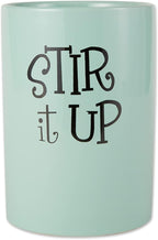 DII Kitchen Accessories Retro Collection, Ceramics, Utensil Holder, Aqua