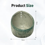 Pottery Herb Stripper Bowl, 2025 Upgrade Pottery Herb Stripper Cup Ceramic Herb Peeling Cup, Handmade Different Round Hole Sizes Suitable for Peeling Off The Leafy Assembly (A)