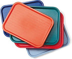 Carlisle FoodService Products Cafe Plastic Fast Food Tray, 14" x 18", Beige, (Pack of 12)