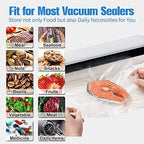 200 Vacuum Sealer Bags For Food, 8x12 Inch Thick BPA Free Vacuum Sealer Storage Bags, Compatible with All Vac Machines, Food Saver, Seal a Meal, Weston, Commercial Grade Precut Prep Sous Vide Bags