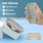 3 Pack Soap Bar Holder, AIMAIAIMAI Self Draining Soap Dish, Quick Drainage, Soap Dishes for Bathroom, Shower, Silicone Soap Tray for Kitchen, BPA-Free, Dishwasher Safe (Gray)