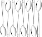 Obstnny 16-Piece Stainless Steel Teaspoons, Small Dessert Spoons Set
