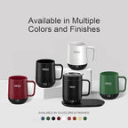 16Oz Temperature Control Smart Mug, Self Heating Coffee Mug LED Display, 180 Min Battery Life - Hot up to 149℉ Fast Wireless Charger Base Improved Design coffee serving sets mug(16oz, Orange)