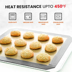 Silicone Baking Mat - 2 Pack Reusable Silicone Baking Sheet Liner for Oven - Half Sheet Nonstick Mat 16.5"x11.6" for Bread, Dough, Macaron, Cookie Cooking Liners for Kitchen Counter Bakery Supplies