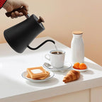 1200W Gooseneck Electric Kettle, Adjustable Temperature Constant Temperature Electric Kettle, 0.9L Pour Over Kettle for Coffee & Tea, Quick Heating, Stainless Steel Inner Lid (Black)