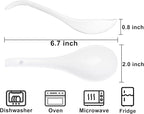 Soup Spoons Set of 8, Ceramic Chinese Soup Spoon, Asian Soup Spoons, White Japanese Spoon Large for Ramen Pho Wonton Dumpling Miso, Deep Oval Hook Design (8 pcs-6.7 inch)