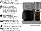 2-in-1 Hot & Iced Coffee Maker for Pods & Grounds – 12-Cup Glass Carafe & Single-Serve Brewer, 72oz Reservoir, Strong Brew, Extra Hot, Brew Over Ice, MultiStream Tech, Compact Design (Gray)