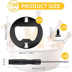 100 Set DIY Bottle Opener Kit - Stainless Steel Metal Opener Inserts for Wood (Black)
