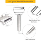 1 pcs cooler depot Vegetable Peeler, Julienne Vegetable Peeler, Stainless Steel Multifunctional peeler scraper,Shredder, Double-Sided Blade Potato Peelers for Carrot Cucumber Apple Veggie Fruit