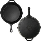 Backcountry Iron 12 Inch Round Large Pre-Seasoned Cast Iron Skillet