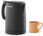 Cuisinart Soho 1-Liter Double Wall Electric Hot Water Kettle, Tea Kettle with Stainless Steel Interior, One Touch Operation to Boil Water for Tea, Hot Cocoa, or Instant Oatmeal, CK-10BK, Black
