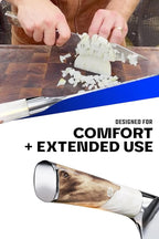 Dalstrong Chef Knife - 8 inch - Valhalla Series - 9CR18MOV HC Steel Kitchen Knife - White Resin & Wood Handle - Razor Sharp Chef's Knife - Kitchen Knife - Professional Cooking - Leather Sheath