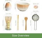 Matcha Whisk Set – 7 Pcs Japanese Tea Set with Bowl, Bamboo Whisk, Scoop, Holder, Sifter – Traditional Matcha Kit for Ceremony, Gift for Matcha Lovers