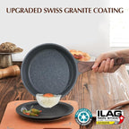 SENSARTE Nonstick Saucepan with Lid, 2.0 Quarts Small Pot with Swiss Granite Coating, Stay-cool Handle, Handy Sauce Pot Small Kitchen Cooking Pot, Induction Comptable, Free of Intentionally Added PFOA