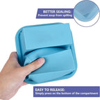 1-Cup Silicone Freezer Tray with Lid 2 pack Soup freezer molds Food Freezing Container Make 4 Perfect Soups, Broths, Stews, Sauces, Curries