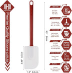 3 PCS Commercial Grade Heat Resistant Silicone Spatulas, 9.5-Inch Rubber Spatulas for Baking, Nonstick & BPA-Free