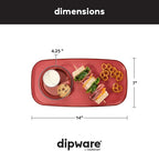 madesmart dipware Small Serving Plate, Collapsible & Removable Dip Bowl for Salsa, Queso, Sald, Olives, Premium Dishwasher & Microwave Safe, Multipurpose Plate & Bowl, Red