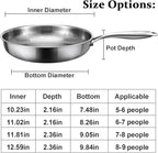 Titanium Pan, Pletefull Pure Titanium Pro Hammered Frying Pan, Multifunctional Non-stick Without Coating Cookware, Scratch-Resistant Durable Flat Pan Dishwasher-Friendly（10.23inch）