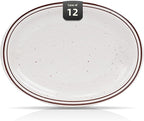 Stoneware Narrow Rim Commercial Grade Dinnerware (Brown Speckle, Platter 11.5" x 8.5")