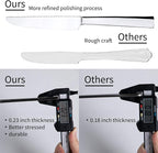 45-Piece Flatware Sets, Silverware Set for 8, Durable Stainless Steel Tableware in Ergonomic Design Size and Weight, Kitchen Utensils Set with Steak Knives, Rust-proof, Dishwasher Safe