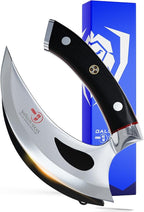 Dalstrong Ulu Knife - 6.5 inch - Rocking, Mincing, Slicing Meat & Herb Knife - Shogun Series Elite - Japanese AUS-10V Super Steel Kitchen Knife - Black G10 Handle - w/Sheath