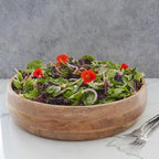 Oversized Salad Bowl, 19" Wide, Big Serving Dish for Pasta, Cut Fruit, Party, Catering, Wedding, Restaurant, Kitchen Countertop Fruit Bowl, Farmhouse Style, Mango Wood
