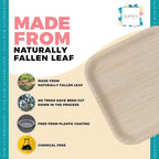 100% Natural 6” Palm Leaf Square Plate (50-pack), Compostable & Biodegradable Dinnerware for Catering, Birthdays, Halloween, BBQs, Thanksgiving, Alternative to Paper & Bamboo Plates Disposable