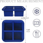 1 Cup Silicone Freezer Molds 2 Pack Silicone Freezer Tray with Lid Make 8 Perfect 1-Cup Portions - Easy Release Molds for Food Storage & Freeze Soup, Broth, Stew or Sauce