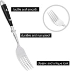 Retro 20-Piece Silverware Set, Stainless Steel Cutlery Set, Vintage Flatware Set with Black Bakelite Handle, Dishwasher Safe| Service for 4