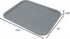 Carlisle FoodService Products Cafe Plastic Fast Food Tray, 14" x 18", Slate, (Pack of 12)