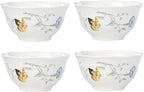 Lenox 792566 Butterfly Meadow 4-Piece Rice Bowl Set , White
