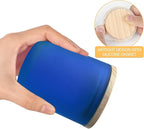 10 OZ Thick Candle Jars for Making Candles 15 Pcs, Empty Jars with Wood Lids for Candle Making, Sample Container, Frosted Blue