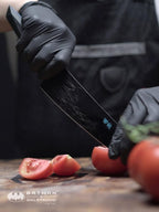 Dalstrong Chef Knife - 8 inch - BATMAN™ Shadow Black Edition - High Carbon 7Cr17MoV Steel - Black Titanium Kitchen Knife - Collection Item - G10 Handle - Chef's Knife Cooking - Sheath