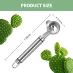 3 PCS Cactus Peeler Tool – Cactus Peeling Spoon, Pelador de Nopales, Multi-Function Nopal Cactus Cutter, Stainless Steel Nopales Peeler with Groove Edge for Peeling Nopales and Noodle