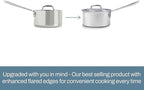 All-Clad D3 3-Ply Stainless Steel Cookware Set – 7-Piece Pots and Pans Set, Induction, Oven Broiler Safe 600F - Includes Frying Pans, Saucepans, Sauté Pan, Stockpot, Professional Cookware – Silver