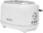 Haden Chelsea 2 Slice Wide Slot Toaster with Adjustable Browning Control, Ivory & Chrome